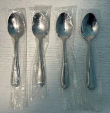 NEW 4 Reed & Barton DOMAIN Stainless 18/10 Glossy Rope 6 1/4”Teaspoon Silverware