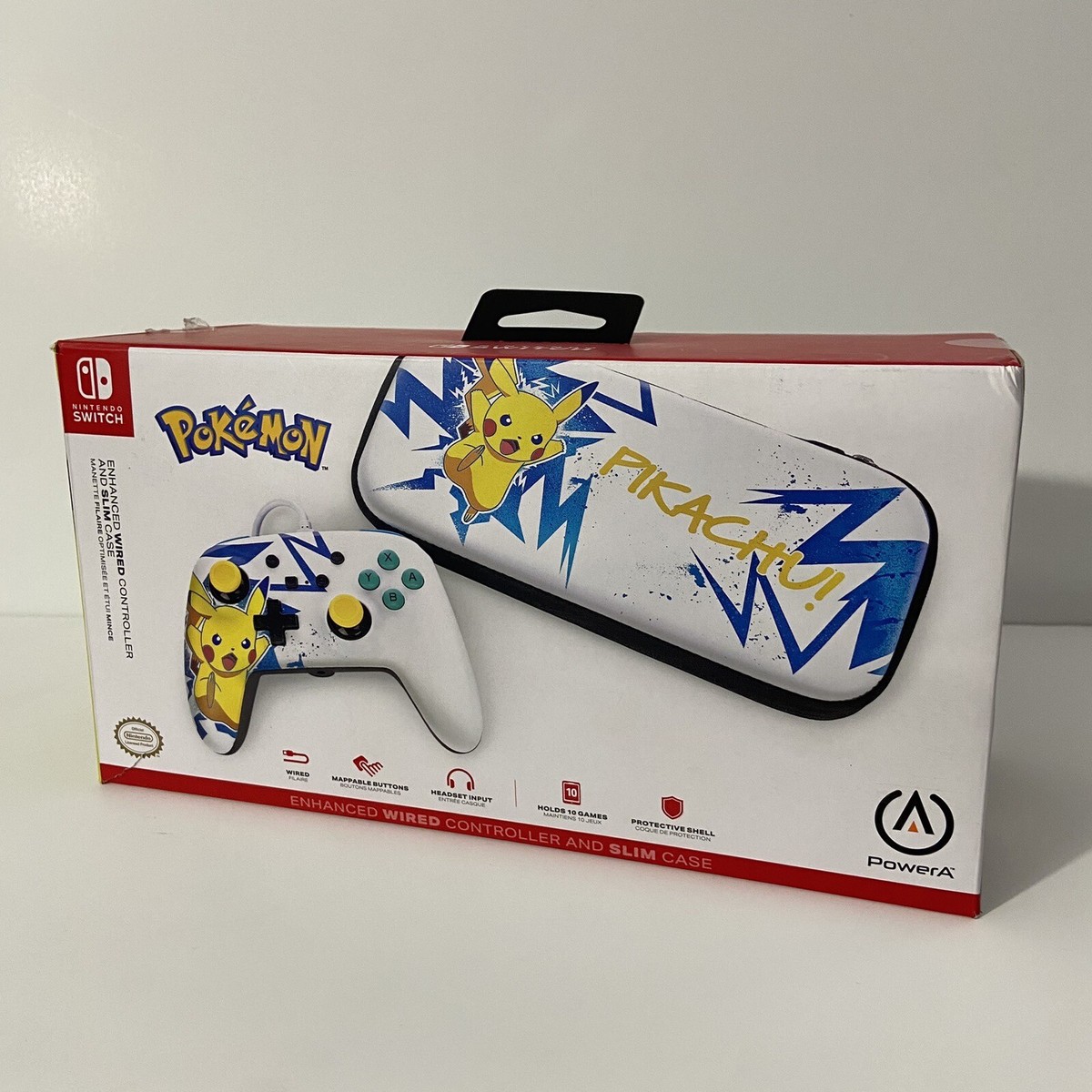 Nintendo Switch Pokémon PowerA Enhanced WIRED Controller Slim Case