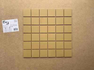 Winckelmans unglasierte Feinsteinzeug Keramik Fliesen 50 mm 1 Blatt 36 Fliesen gelb Jayne