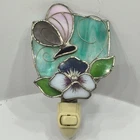 Vintage Affordable Tiffany Lamp Stained Glass Nightlight - Butterfly/Flower /45/
