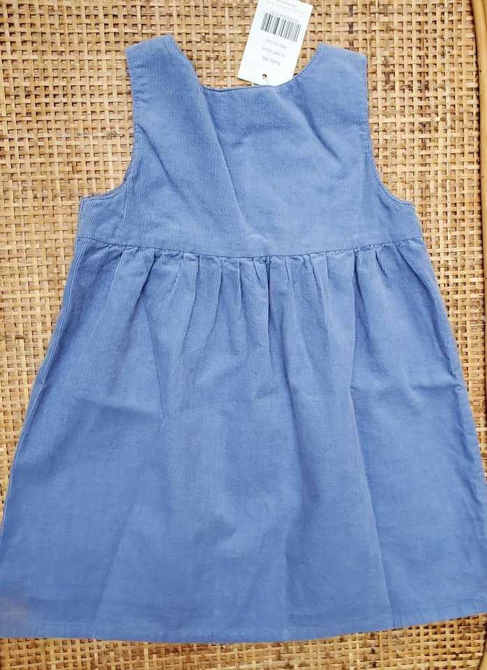 Mini Boden Baby Girl Cord Dress Duck Sheep Applique 12 18M NWT (16000