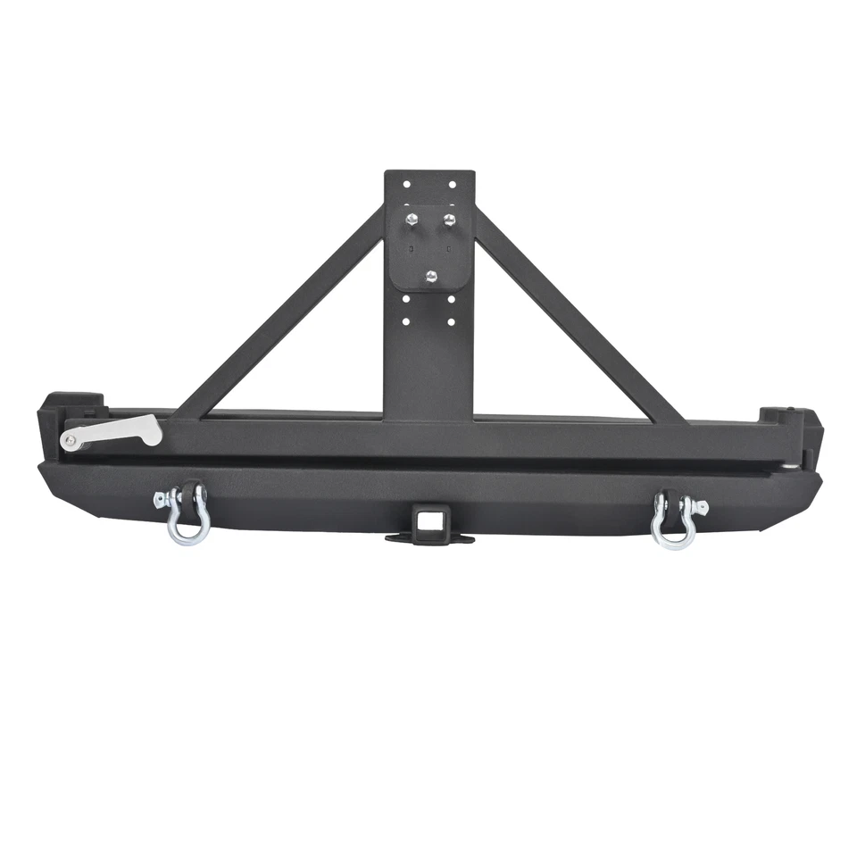 For Jeep Cherokee XJ 84-2001 Rear Bumper W/ Tire Carrier & D-Rings Powder Coated Foto 2 de 4