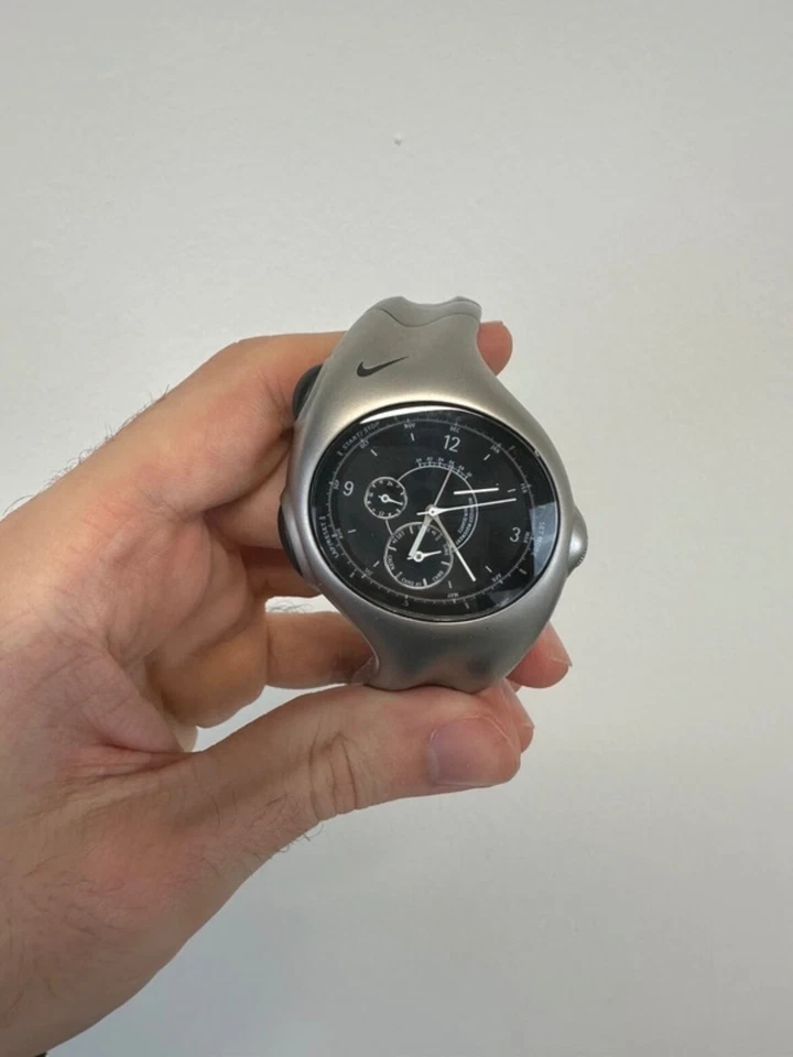 Nuevo Nike Triax 2001 crono blindado acero inoxidable muy raro auténtico Foto 3 de 4