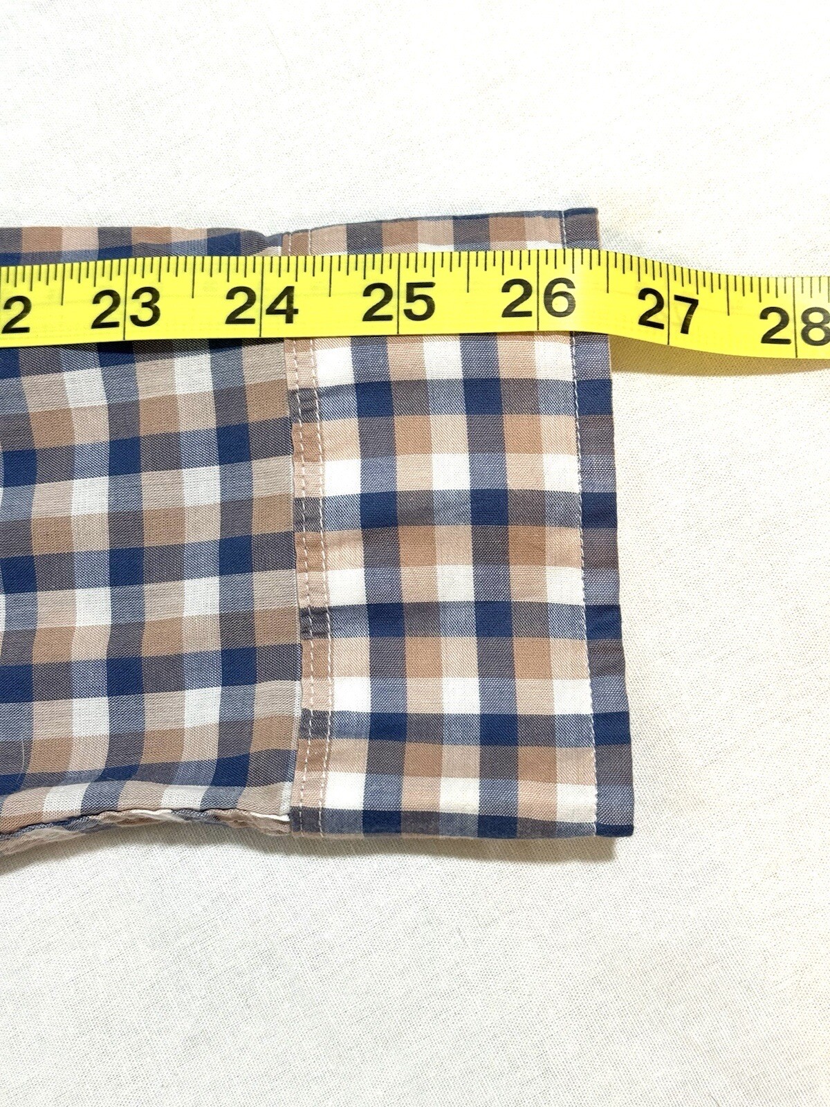 Lacoste Men’s Button Down Shirt Blue Khaki White Regular Fit Size 45 thumbnail 9