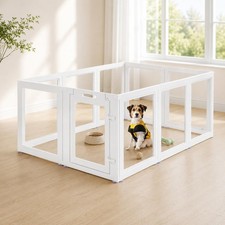 Clear Acrylic Dog Playpen Indoor 24" H 10 Panels
