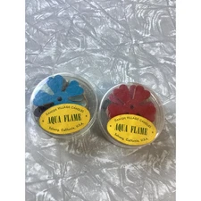 Danish Village Candles Aqua Flame Flower Shaped California Floating Oil Candle