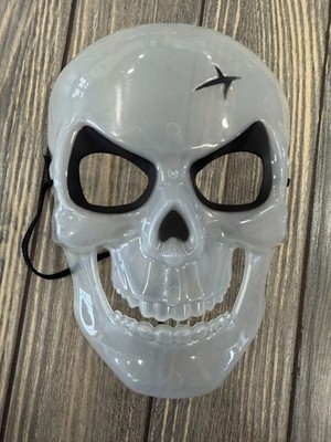 Halloween Skull Mask Clear Plastic Face Cover GreenBrier