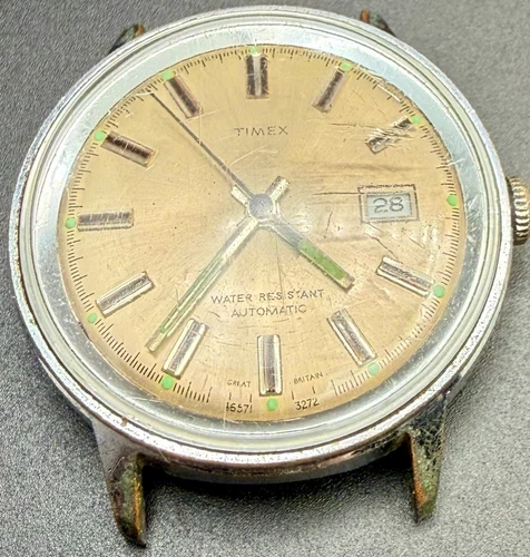 Vintage 1972 Timex Viscount Automatic (UK Made) Runs - Spares or Repair Prospect
