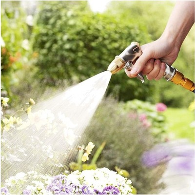 Heavy Duty Metal Garden Hose Nozzle - 4 Spray Modes