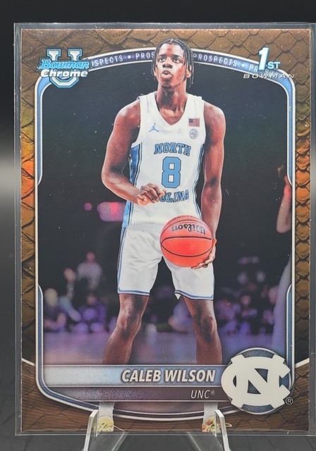 2025-26 Bowman - Chrome Prospects Caleb Wilson #BCP-83 Reptilian Refractor (RC)