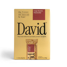 David High Protein Bars, Fudge Brownie, 28g Protein 12 Pack 