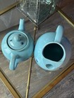 Ceramic teapot and Pitcher in 'Blue Tulip' pattern by Cronin Pottery — photo 4