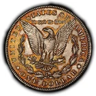 1898-O $1 Morgan Silver Dollar - Fiery Neon Flame Toning - SKU-D7323