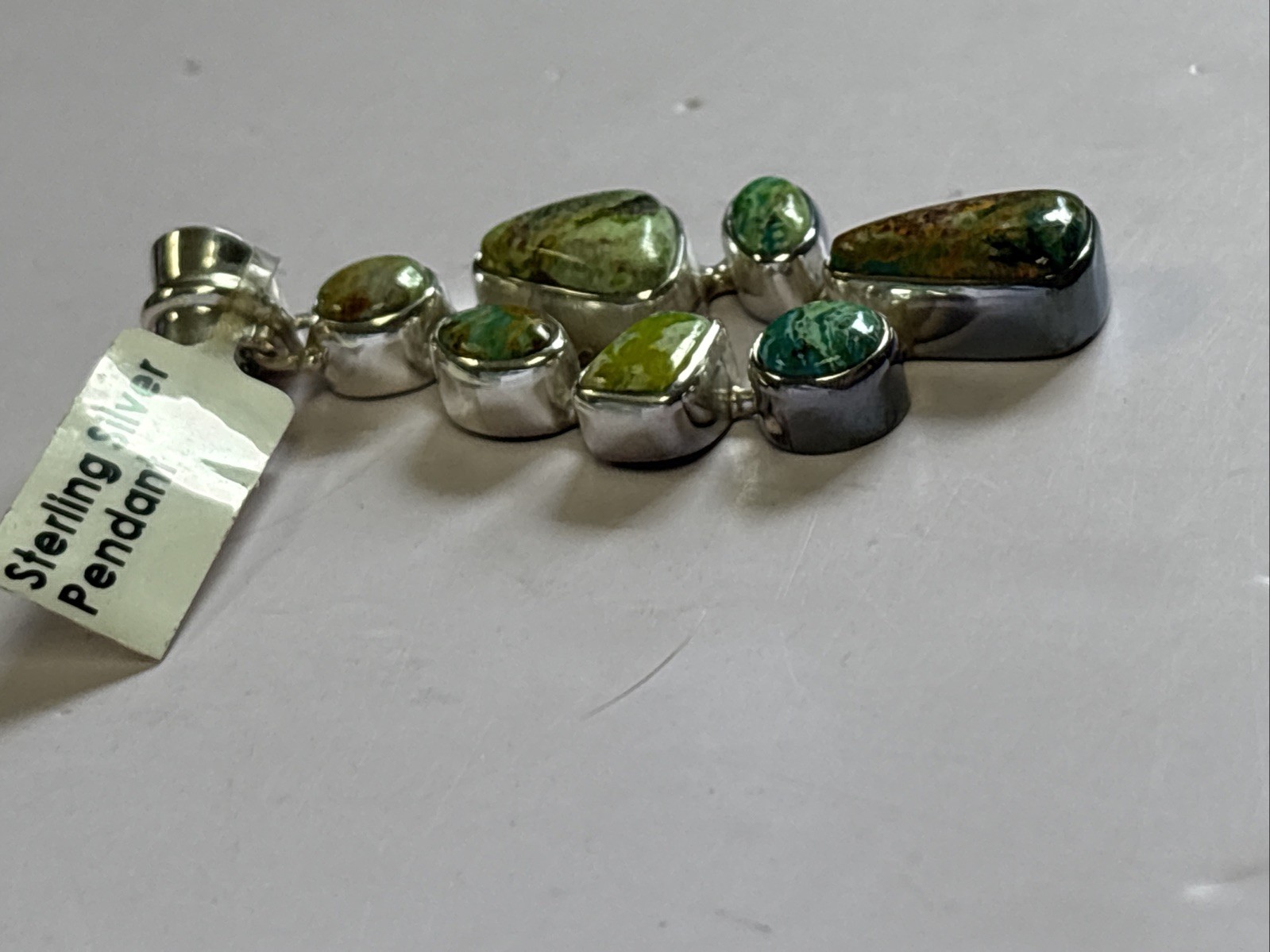 925 Sterling Silver Native American Turquoise Pendant ~ 2.5” ~ 14.0 grams ~ NEW 