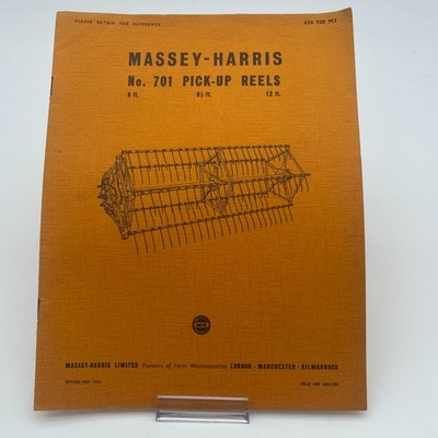 Massey Harris No. 701 Pick-Up Reels Illustrated Parts List May 1952