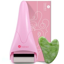 BAIMEI IcyMe Stainless Steel Ice Roller for Face Gua Sha Facial Rose Pink