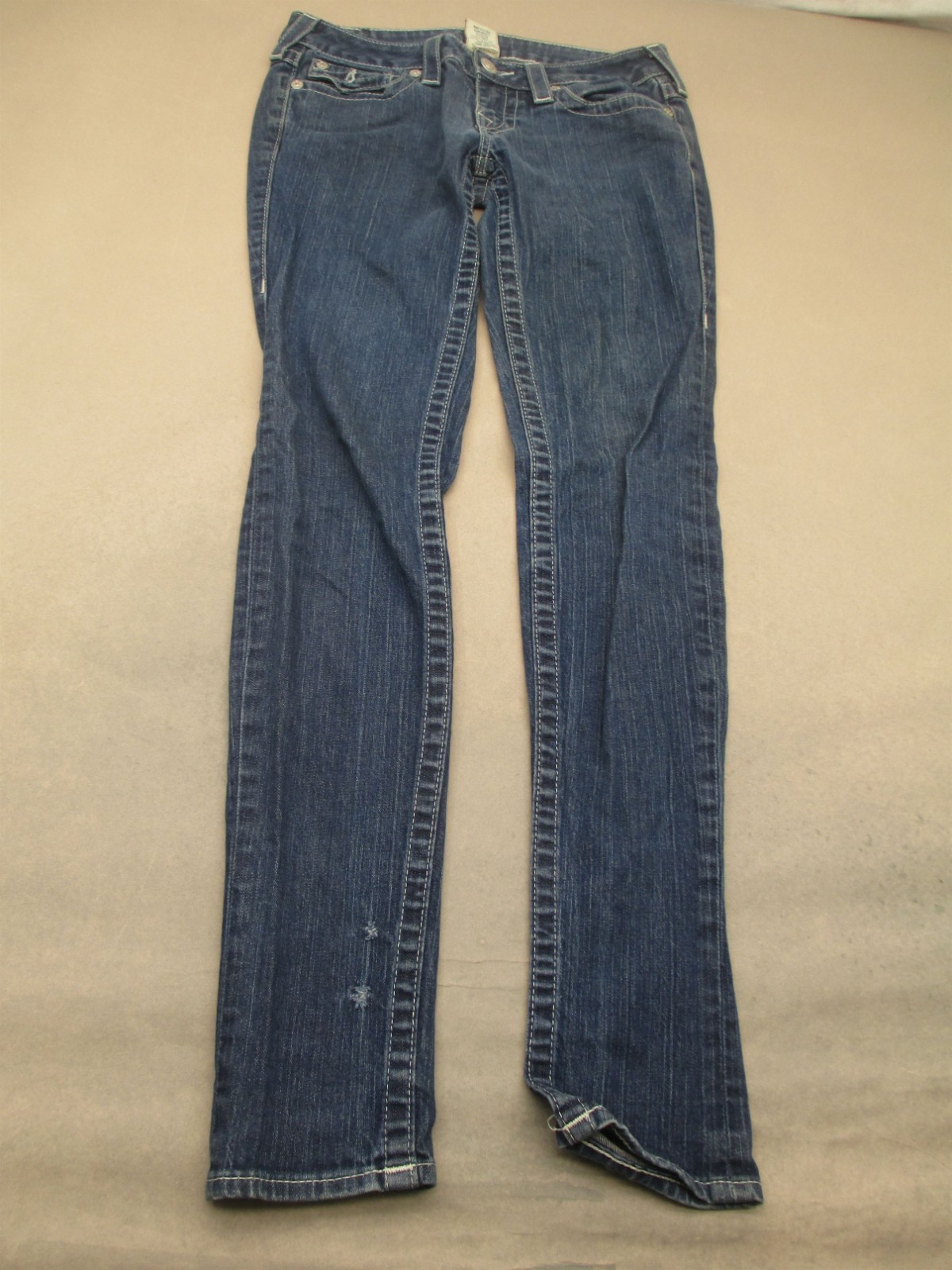 True Religion Size 28 Womens Blue Cotton Blend Sequine Pockets Casual Jeans 336