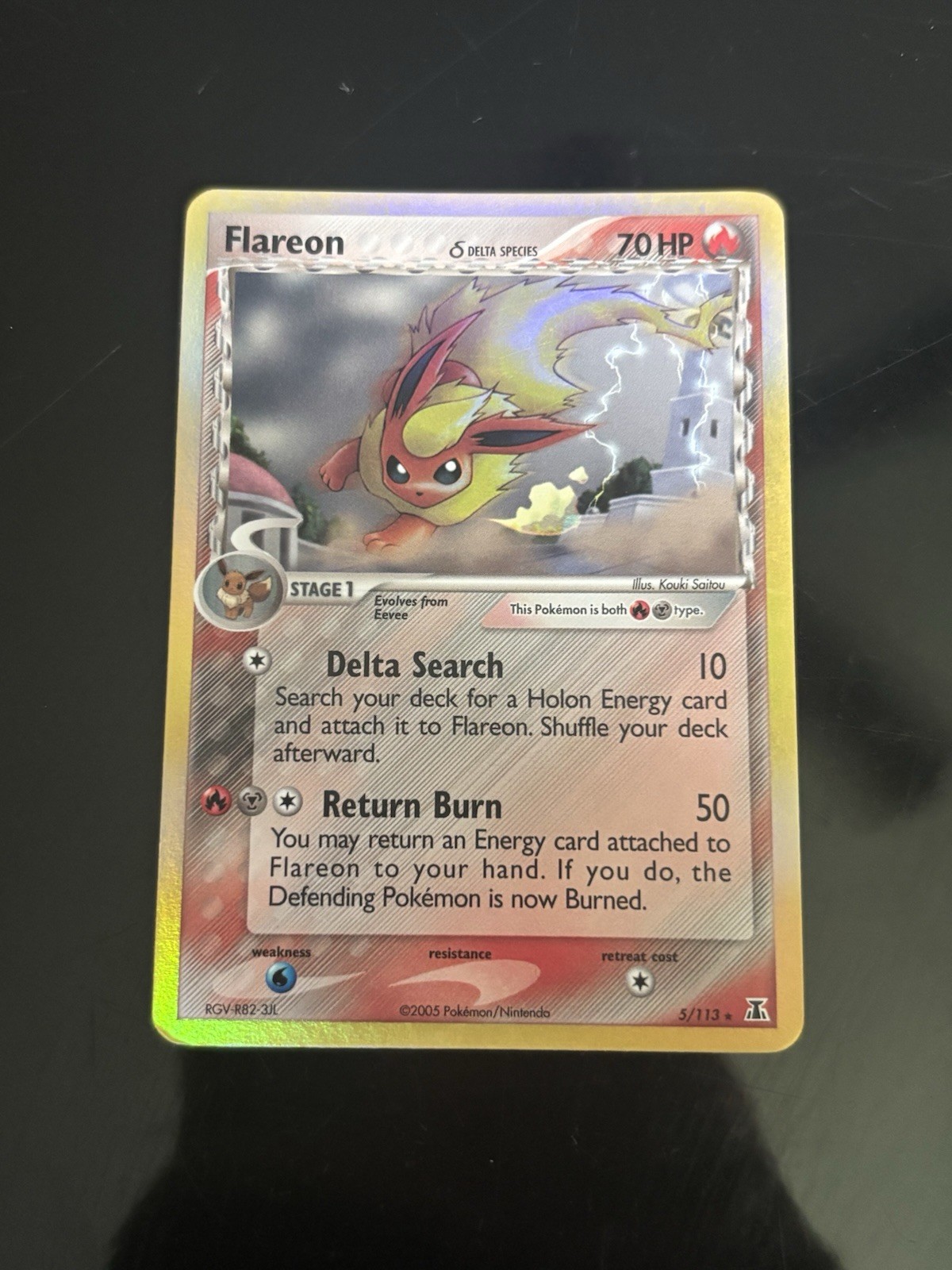 Pokemon Card TCG Flareon Delta Species 5/113 Holo