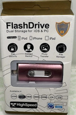 64GB usb flash drive 3.0 Dual Storage for iOS Pink New