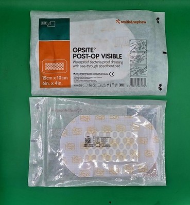 2 x OPSITE POST-OP VISIBLE 15x10cm Verband Knie Achillessehne Dusch Pflaster OVP