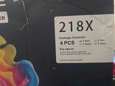 218X Toner Cartridge 4 Pack for HP LaserJet Pro 3301fdw 3201dw High Yield NEW OB