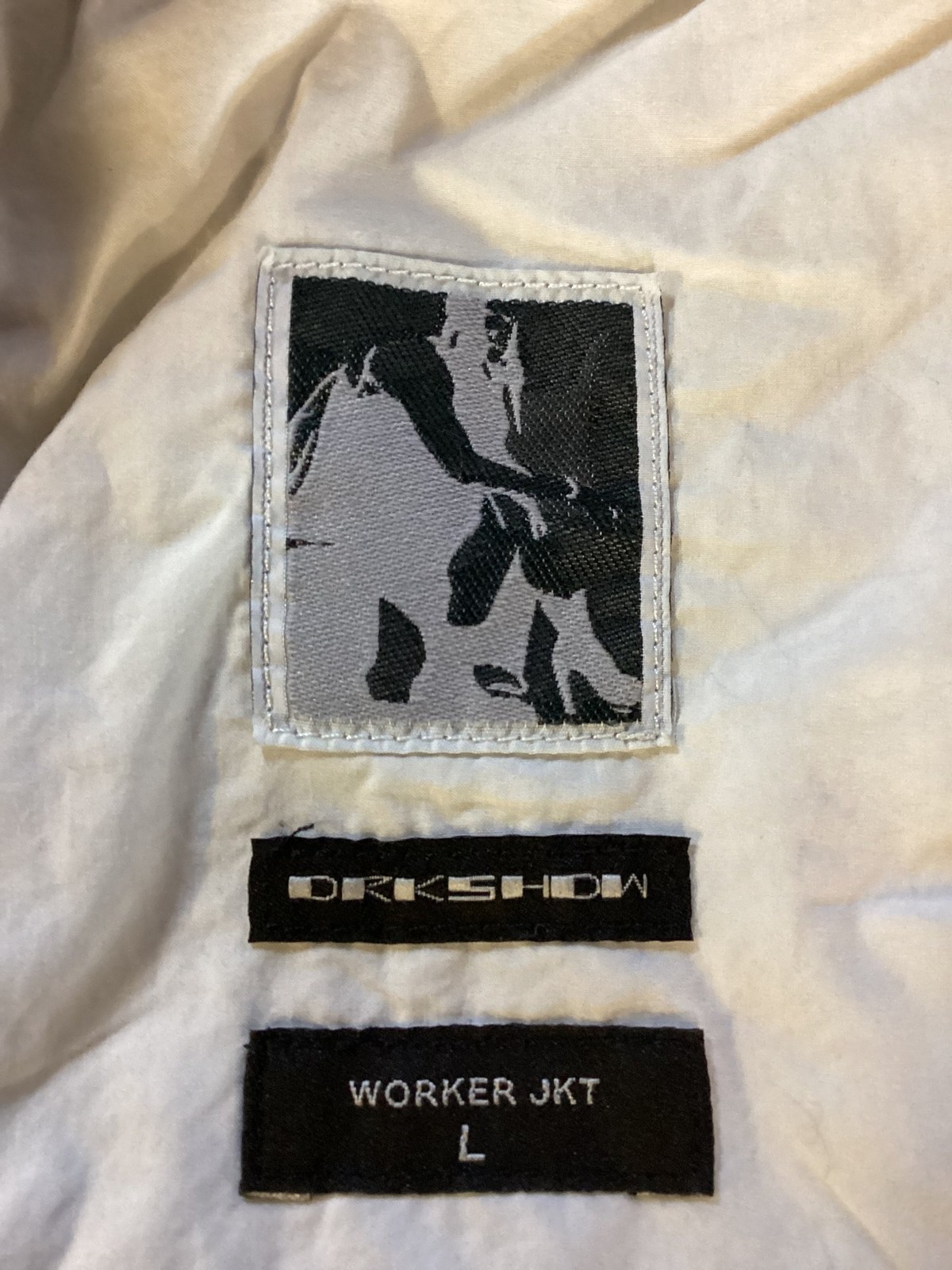 RICK OWENS DRKSHDW WOMENS WORKER JACKET SAMPLE UK L BLACK IB image 7