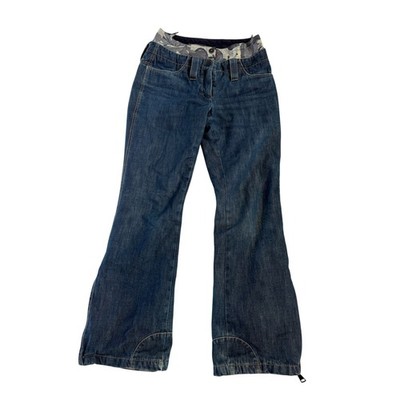 Authier Denim Bootcut Layered Ski Pants Womens Sz 38 2 Winter Activewear Italy
