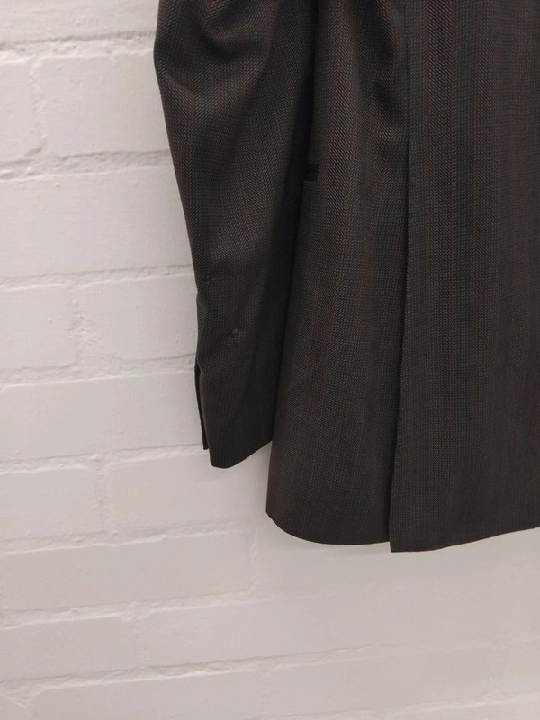 Vintage Men's Brown Striped Wool Blazer Yve Saint Laurent image 8