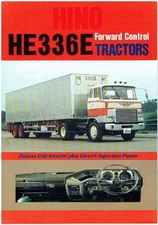 HINO HE336E 4x2 TRACTOR UNIT ORIGINAL '81 FACTORY UK SALES BROCHURE & SPEC SHEET