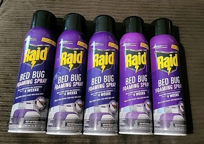 (5) Raid Bed Bug Foaming Spray 16.5oz