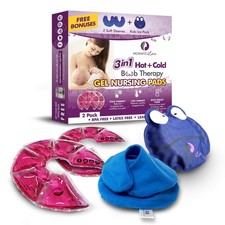 Gel Nursing Pads for Breastfeeding - Hot Cold Therapy Gel Breastfeeding Pad...
