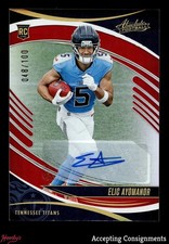 2025 Absolute Signatures Spectrum Red #122 Elic Ayomanor 48/100 ROOKIE AUTO RC