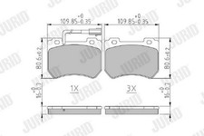 JURID Bremsbeläge Satz Vorne für ALFA ROMEO 159 Sportwagon (939) 159 (939)