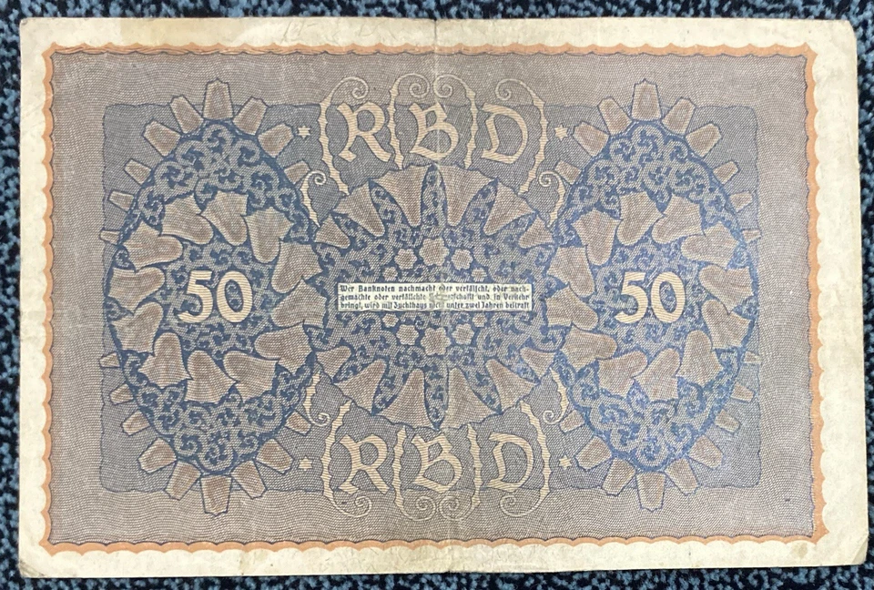 Germany, Reichsbanknote 50 Mark, Berlin, 1919, P-66 - Image 2 of 2