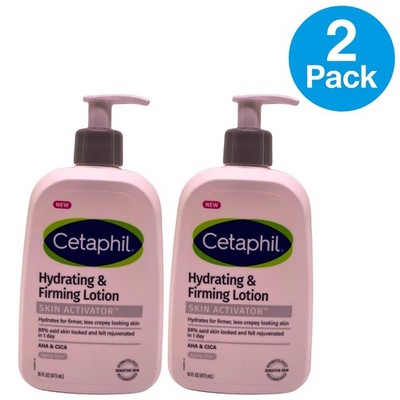 Cetaphil Hydrating & Firming Body Lotion Skin Activator AHA & CICA 16oz (2 Pack)