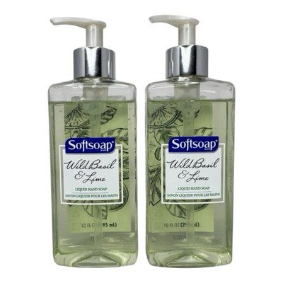 2 Soft Soap Wild Basil & Lime Decor Collection 10 Oz Pump Liquid Hand Soap