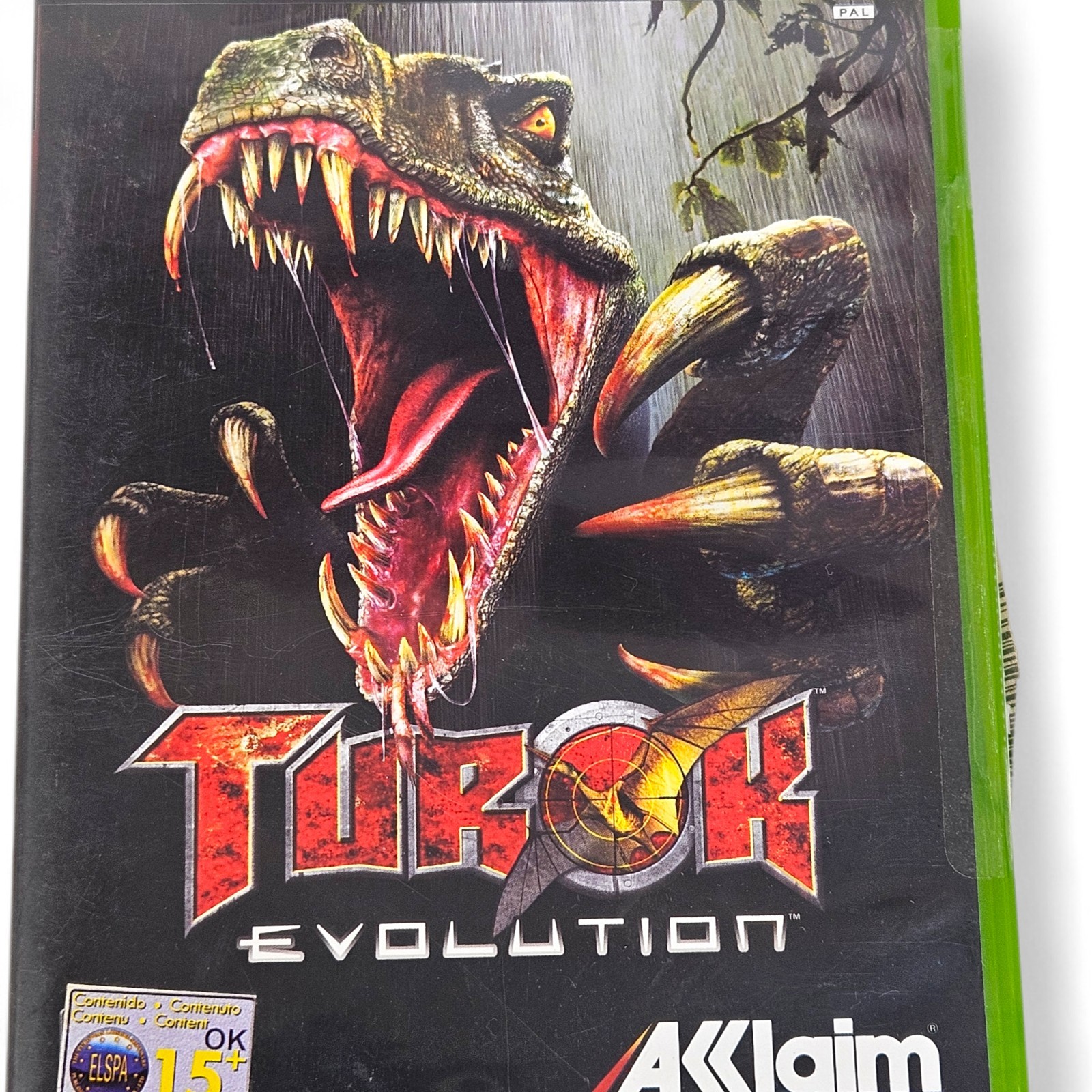 Original Xbox Turok Evolution Complete Game PAL CIB Dinosaur Shooter VGC