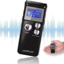 64GB Digital Voice Recorder for Lectures Meetings Activated S, black