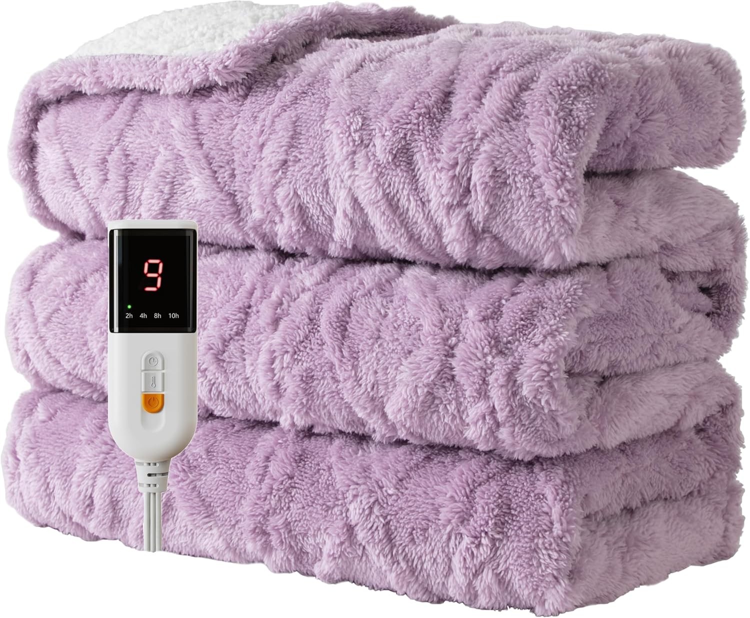 Heated Blanket-Electric Blanket 130x160cm Soft Heated Throw Blanket with 9 Heat