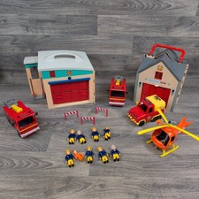 Fireman Sam Toy Bundle Playset Headquarters Vehicles x4 Figures x9 + Accessories
