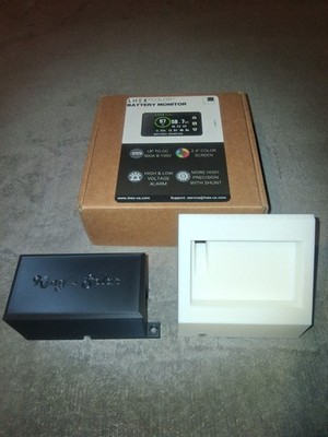 Lnex COLOR Battery Monitor-Screen Mount / Shunt Cover. White Or Black.