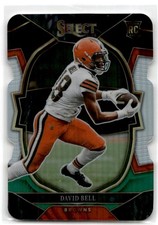 2022 Panini Select #68 David Bell Black and Green Prizm Die Cut Cleveland Browns