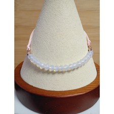 Dainty Liz Claiborne cord Bracelet Featuring Crystal beads Rose Gold Tone Clasp 