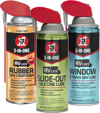 3-IN-ONE RV Care Trio Pack Includes Slide Out Lube 11 oz, Window  Track Lube
