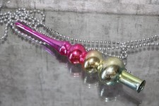 Rainbow Christmas tree topper Finial Tree Decor Mercury Glass Ornament