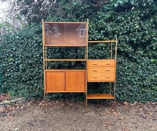 MID CENTURY LADDERAX MODULAR  SHELVING UNIT BY STAPLES