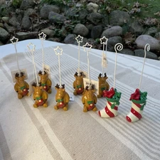 Set of 9 Christmas Photo Holders Name Place Card Holders Christmas Meal Target