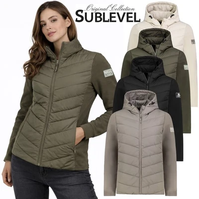 Sublevel Damen Hybrid Jacke Übergangsjacke Kapuze Outdoor S-XXL - Bild 1 von 2