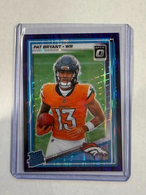 2025 Optic Pat Bryant #215 Purple Shock Rated Rookie Broncos