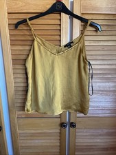 Women's Mustard Yellow Strappy Top Vest Size 6/8